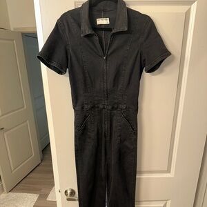Black Denim Jumpsuit
